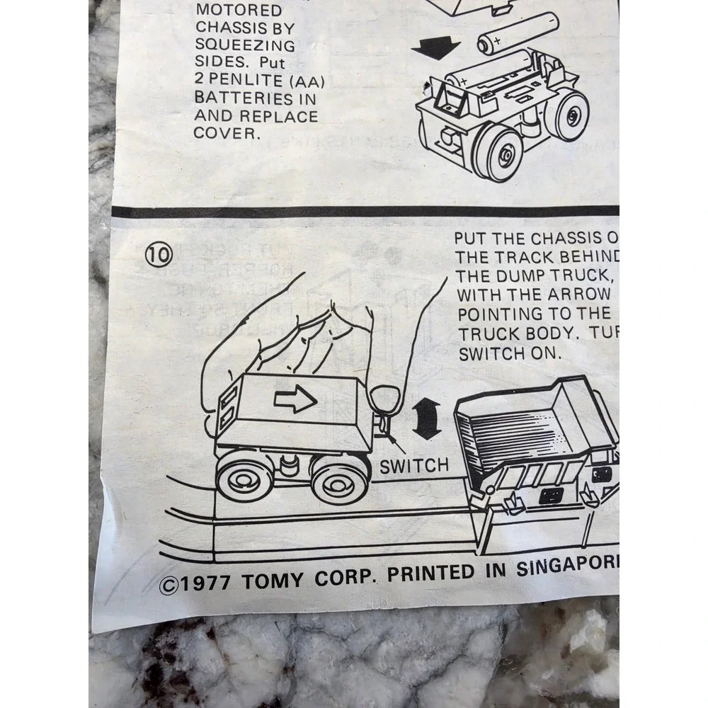 VTG 1977 Tomy Big Loader Construction Set 5001 Motorized Toy Track Boxed
